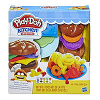 Play-Doh Kitchen Creations Burger and Fries Set with 8 Non-Toxic Colors