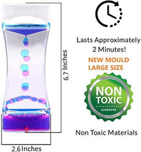 Load image into Gallery viewer, LIVOND Liquid Motion Bubbler Sensory Timer, 2 Minute  Big Calming Sensory Bubble Toy for Kids with Autism ADHD Anxiety or Special Needs (2 Pack)
