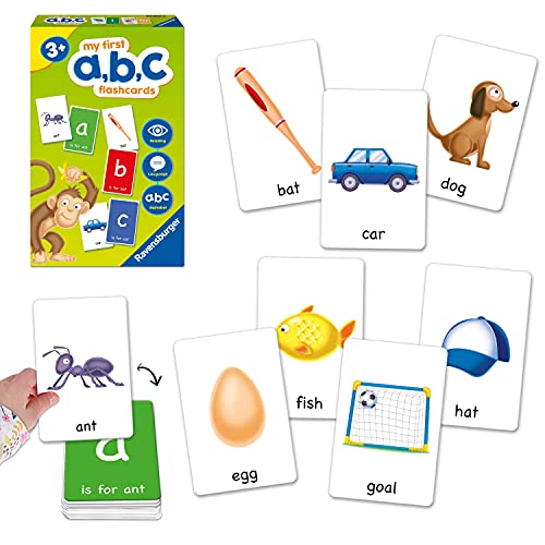 Ravensburger My First ABC Flash Card Game for Kids Age 3 Years Up - Ideal for Early Learning, Object Recognition, Alphabet, Reading and Spelling