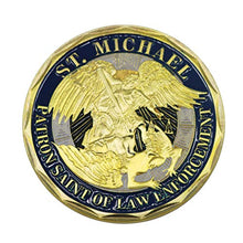 Load image into Gallery viewer, St. Michael Police Officers Challenge Coin,Patron Saint of Law Enforcement Prayer Coins
