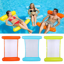 Load image into Gallery viewer, Inflatable Pool Chair Water Hammock Portable Floating Inflatable Water Bed Foldable Hammock Swimming Pool Floating Chair (Orange)
