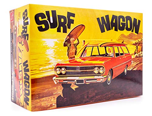 AMT 1965 Chevy Chevelle Surf Wagon - 1/25 Scale Model Kit - Buildable Vintage Vehicles for Kids and Adults