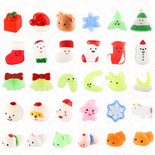 Load image into Gallery viewer, 30 Pieces Christmas Cute Squishy Christmas Toys Xmas Mini Mochi Squishy Party Favors for Christmas Party Favors Goody Bag Fillers Stocking Stuffers Class Prizes
