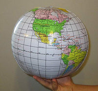 3 New INLATABLE World Globes Beach Ball INFLATE Earth MAP Teacher AID Geography
