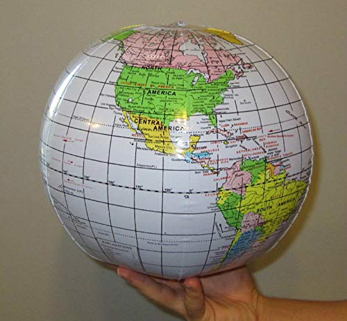 5 New Inflatable World Globes Beach Ball INFLATE Earth MAP Teacher AID Geography