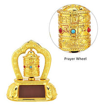 Load image into Gallery viewer, Qiilu Car Spinning Prayer Wheel, Tibetan Tibet Buddhist Solar Energy Spinning Prayer Wheel for Car Interior Decoration
