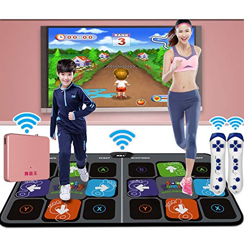? Double User Dance Mats, Non-Slip Dancing Step with Remote Control, Somatosensory Gamepad TV Video Games Yoga for Fitness Party Home