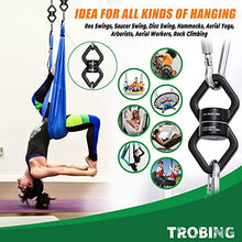 Load image into Gallery viewer, Trobing Swing Swivel,30KN Rotational Safety Device, Swing Swivel Hanger, 360 Rotator with Hanging Accessory for Aerial Yoga, Hanging Hammock,Tree Swing and Rock Climbing, Indoor and Outdoor
