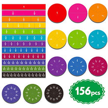 Load image into Gallery viewer, SpriteGru 156 pcs Magnetic Rainbow Fraction Tiles Circles
