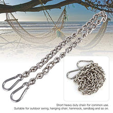 Load image into Gallery viewer, Keenso Outdoor Load-Bearing Extension Chain, Multipurpose Anti-Rust Swing Connection Chain Hanging Sandbag Chair Chain with Buckle(Chain +Mountaineering Buckle)
