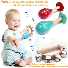 Load image into Gallery viewer, Benelet Wooden Musical Instruments Set for Children,Safe and Friendly Natural Materials,Kid&#39;s Music Enlightenment,Percussion Instrument Music Toys Kit for Preschool Education,Storage Bag
