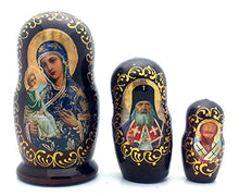 Load image into Gallery viewer, BuyRussianGifts Icons Nesting Doll Set Made in Russia Wood Religion Holy Mother
