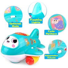 Load image into Gallery viewer, HISTOYE Baby Toys Airplane for 1 2 + Year Old, Musical Toy for Toddlers with Lights, Electronic Moving Aeroplane, Baby Development Toys Plane for 12 18 Month Old Gift to Encourage Crawling
