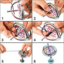 Load image into Gallery viewer, Metal Anti-Gravity Gyroscopes Colorful Spinning Top Gyroscope Balance Toy Gyroscope Relive Stress Toy Educational Gift Spinning Top Gyroscope Balance Gift Colorful
