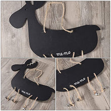 Load image into Gallery viewer, ARTIBETTER 2pcs Mini Hanging Chalkboards Signs Memo Message Board Sign Giraffe Shaped Blackboard Hanging Guest Book for Wedding Party Table Number Food
