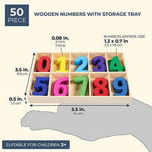 Load image into Gallery viewer, Wooden Numbers for Learning Games, Educational Tool (Rainbow Colors, 50 Pieces)
