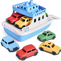 FUN LITTLE TOYS Toy Boat Bath Toys for Toddlers with 4 Cars Toys, Water Toys Educational Toys, Christmas Gifts
