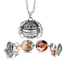Load image into Gallery viewer, SuperThinker Expanding Photo Locket Necklace Pendant 4 Pictures Frame Gift Jewelry Decoration for Kids,Women,Boys (Copper)
