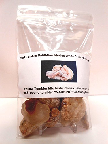 Rock Tumbler Gem Refill Kit New Mexico White Chalcedony Rough 8 oz