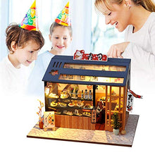 Load image into Gallery viewer, WYD Food and Play Shop Series Dollhouse Kit,Assembled Toy Houses with Funiture Model Kits for Sushi Shop/Ice Cream Shops/ Dessert Shop 3D Creative Birthday New Year DIY Gift Present (Sushi Shop)
