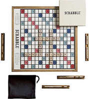 WS Game Company Scrabble Deluxe Vintage Edition with Rotating Game Board