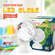 Load image into Gallery viewer, Little Chubby One 7-inch DIY Color Your Own LED Globe - Educational and Decorative Piece - Assorted Markers for Coloring Light Up Globe Perfect for Learning Geography and Night Light for Kids Room
