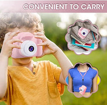 Load image into Gallery viewer, Nynicorny Kids Camera, Children Digital Rechargeable Cameras Toddler Educational Toys, Mini Children Video Record Camera with 1080P HD 2 Inch Screen &amp; 32GB SD Card for Birthday (Pale Pink)
