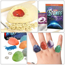 Load image into Gallery viewer, NUOBESTY 1 Set Kids Gemstone Excavation Kit Real Precious Stones Mega Gems Digging Kit for Kids Mineralogy Geology Science STEM Gift
