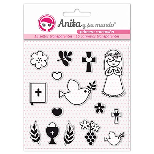 Anita and His World First Communion Girl Silicone Stamps, Pink, 16 x 12 cm, 15