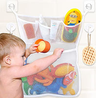 Bath Toy Holder, Baby Bath Toy Organizer for Tub, Bath Toy Net, Hanging Bath Toy Storage for Tub Toy Holder, Mesh Bathtub Toy Holder, Bath Net for Tub Toys Caddy, Kids Bathroom Decor Shower Toy Holder