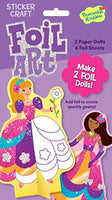 Peaceable Kingdom Sticker Crafts Fancy Gown Stand-Up Dolls Foil Art Kit for Kids