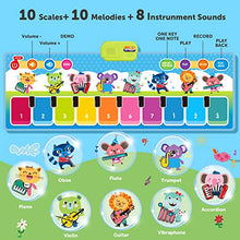 Load image into Gallery viewer, Joyjoz Piano Mat, Upgraded Musical Mat with 8 Instruments Sounds Child Floor Keyboard Touch Play Blanket Dance Mat Build-in Speaker &amp; Recording Function Xmas Gift Toys for Baby Girls Boys Toddlers
