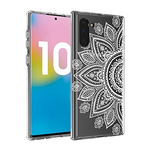 Clear Case for Samsung Galaxy Note 10 with Screen Protector,QFFUN Ultra Thin Slim Fit Soft Transparent Silicone Phone Case Crystal TPU Bumper Shell Scratch Resistant Protective Cover - Sunflower