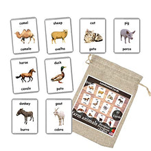 Load image into Gallery viewer, Farm Animals Flash Cards - 27 Laminated Flashcards | Homeschool | Montessori Materials | Multilingual Flash Cards | Bilingual Flashcards - Choose Your Language (Portuguese + English)
