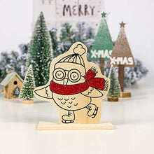 Load image into Gallery viewer, redcolourful Christmas Decoration Creative Wooden DIY Hand-Painted Ornaments Children&#39;s Color Painting Plate with Paint E Doll
