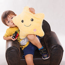 Load image into Gallery viewer, Bstaofy WEWILL Creative Twinkle Star Glowing LED Night Light Plush Pillows Stuffed Toys (Yellow)
