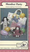 Load image into Gallery viewer, Slumber Party Doll Sewing Pattern for 10&quot; Doll, Clothes and Sleeping Bag from Jenny Wren
