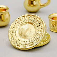 Load image into Gallery viewer, Odoria 1:12 Miniature 8Pcs Tea Cup Platter Set Dollhouse Kitchen Accessories
