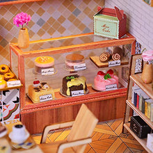 Load image into Gallery viewer, HEYANG DIY Wooden Mini Doll House Afternoon Tea Time Cake House Kit DIY Wooden Mini Assembled Doll House Kit Creative Art Gifts for Family, Children and Friends
