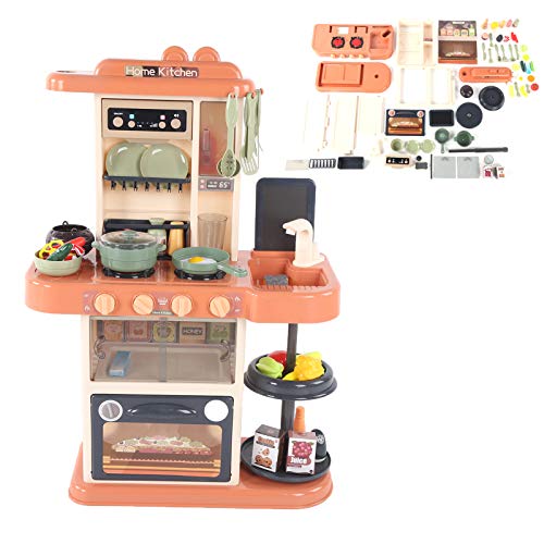 GLOGLOW Children Kitchen Toy Set, Children Simulation Kitchen Spray Cooking Toys Set Pretend Play Kitchen Cooking Set Toys Cookware Pots Kitchen Utensils Toys for Children(#2)