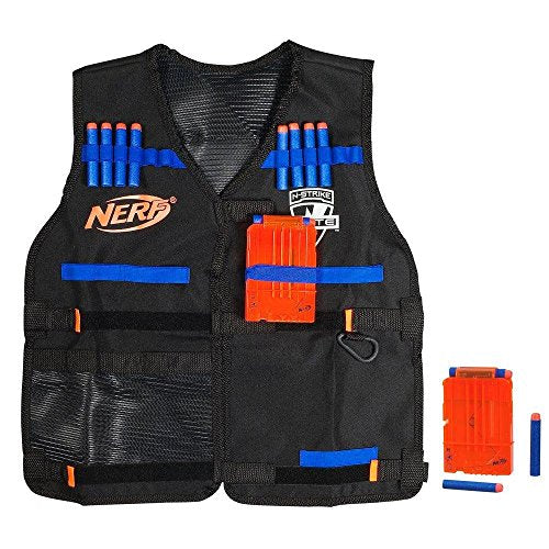 Official Nerf Tactical Vest N-Strike Elite Series Includes 2 Six-Dart Clips and 12 Official Nerf Elite Darts (Amazon Exclusive)