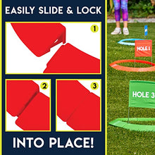 Load image into Gallery viewer, Franklin Sports Kids Soccer Golf Set with 1 Soccer Ball and 3 Targets with Flags - 20 inch Targets
