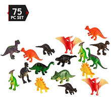 Load image into Gallery viewer, Big Mo&#39;s Toys 75 Piece Party Pack Mini Dinosaurs - Plastic Mini Educational Dinosaur Animal Toys - Fun Gift Party
