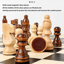 Load image into Gallery viewer, LXLTL Magnetic Travel Chess Set, Wooden Chess Pieces Fodlable Chess for Kids Adults Children with Folding Portable Storage Board,39x39cm
