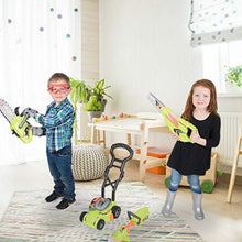 Load image into Gallery viewer, CP Toys Power Garden Tools - Push Mower, Chain Saw, String Trimmer, and Blower
