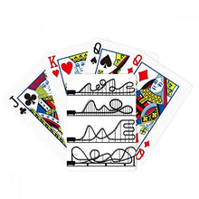 Load image into Gallery viewer, DIYthinker Amusement Park Black Roller Coaster Silhouette Poker Playing Cards Tabletop Game Gift
