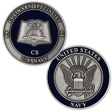 Load image into Gallery viewer, U.S. Navy Culinary Specialist (CS) Challenge Coin
