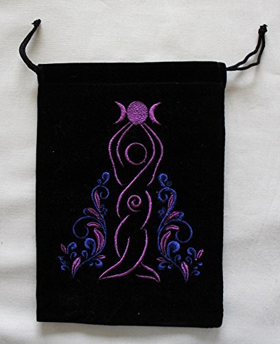 Kheops Goddess Unlined Black Velvet Tarot Bag