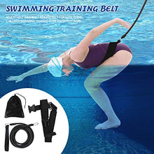 Load image into Gallery viewer, Swim Training Belt Set Adult Kids 4m Swimming Bungee Exerciser Cords Resistance Bands, Swimmer Amateurs Swim Tether Stationary Leash Cord Training Rope Hip Swim Belt Safety Pool for Adults Children
