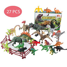 Load image into Gallery viewer, E EAKSON Kids Dinosaur Figures Toys, 3-7 Inch Plastic Dinosaur Playset, STEM Educational Realistic Dinosaur Figurine for Boys Girls Toddlers Including T-Rex, Stegosaurus, Triceratops, 27 Pack
